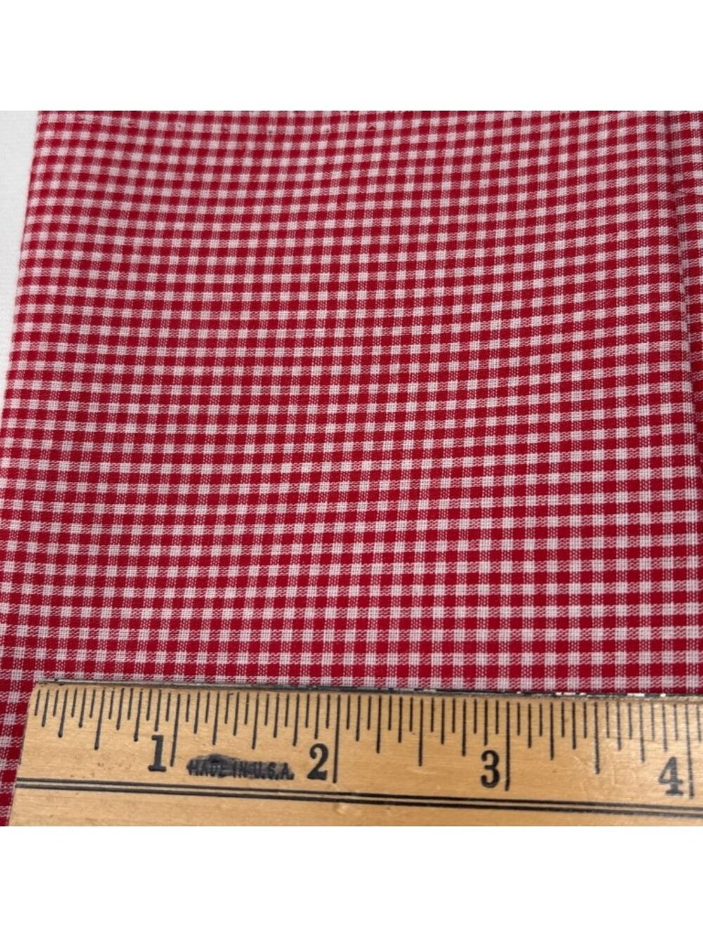 Red Cotton Gingham Fat Quarter Fabric Craft Quilting 18 x 22" - Picture 2 of 11